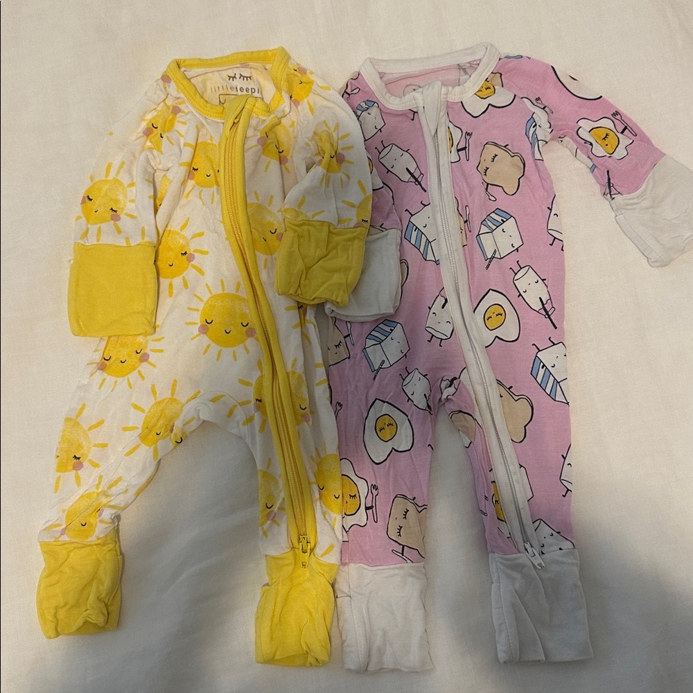 Baby Sun and Breakfast Print Onesies